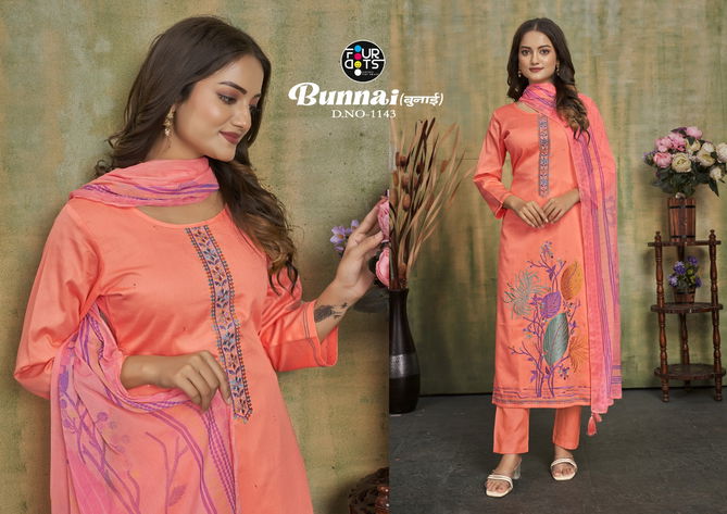 Bunnai By Four Dots Cotton Dress Material Wholesale Clothing Suppliers In India
